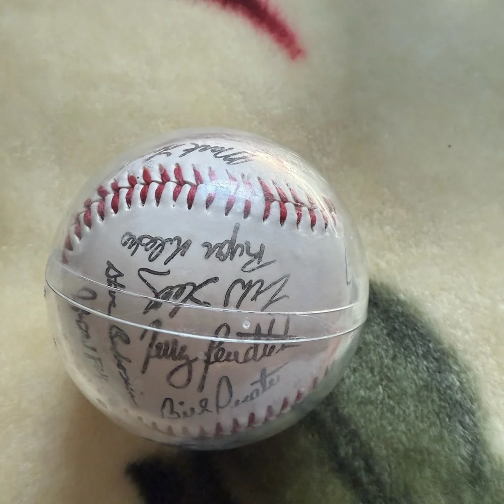 MLB Autographed Baseball with Red Stitching